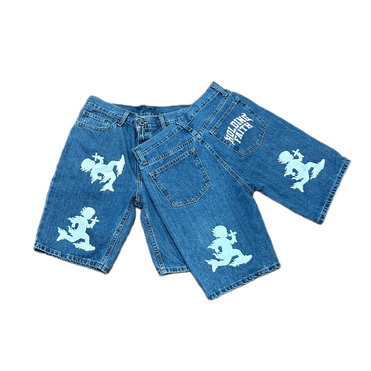 Holding Faith - Screen printed Jorts